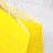 Бумажный крафт пакет с кручеными ручками, желтый, 220*120*250 мм, 80 г/м2
